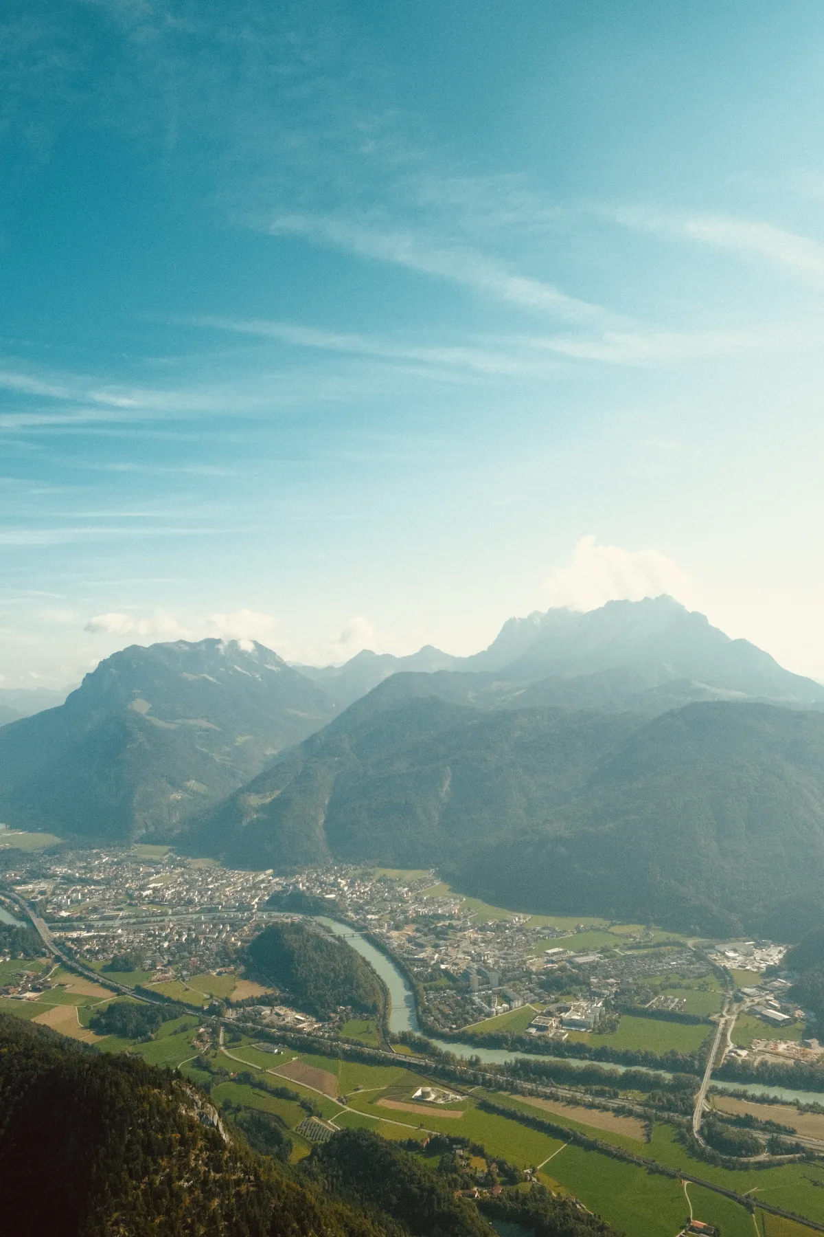Blick auf Wilder Kaiser und Zahmer Kaiser