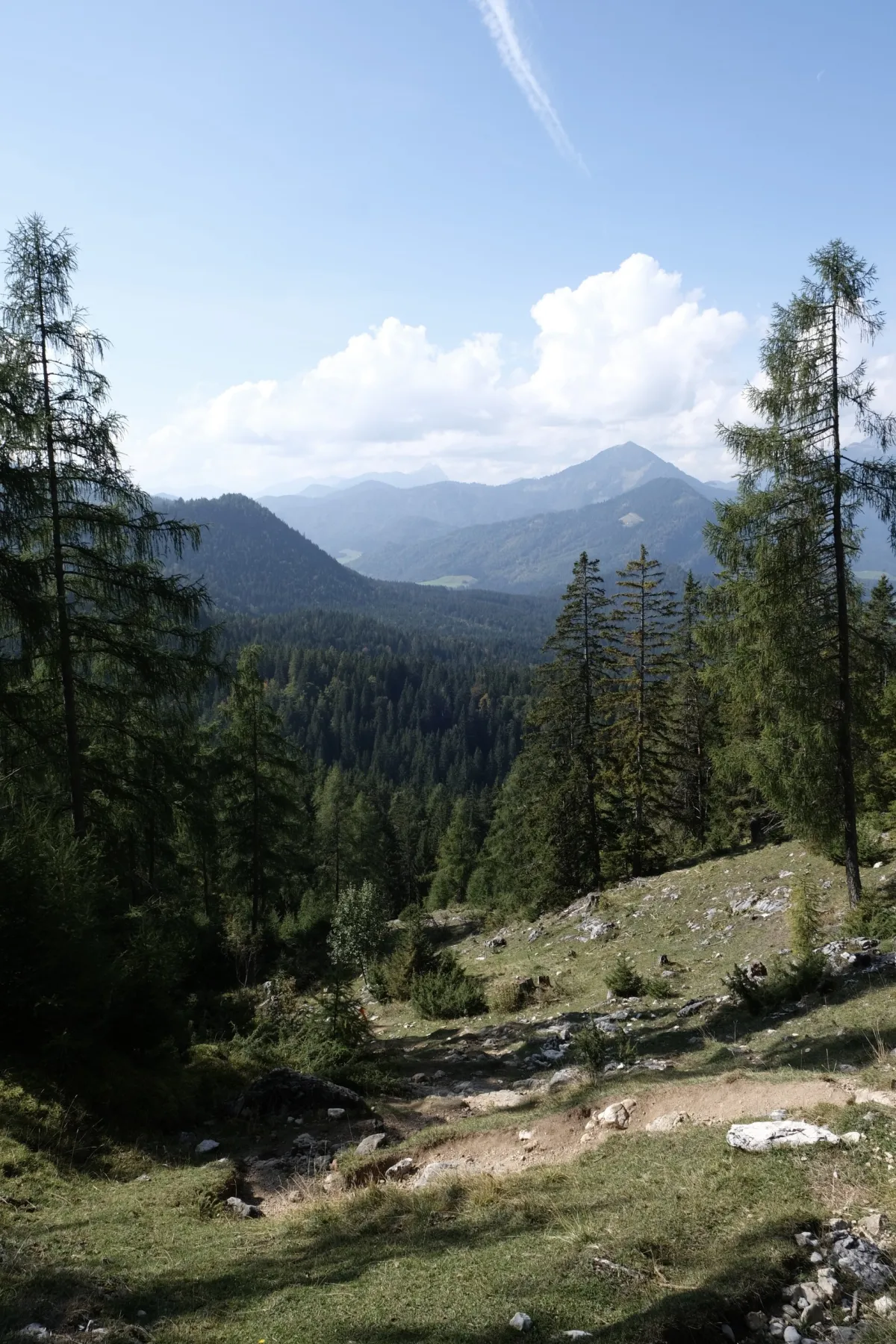 Blick auf den Abstieg Richtung Kala Alm